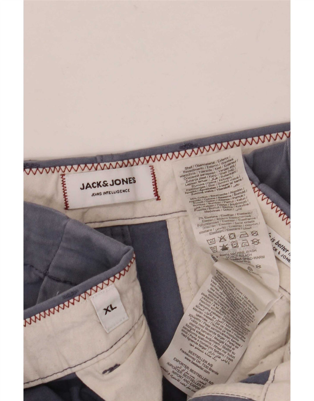 Jack & Jones Ανδρικό κανονικό σορτς Chino XL W38 Μπλε βαμβακερό