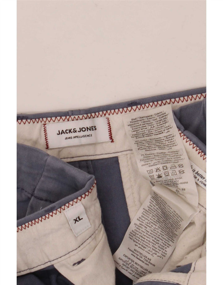 Jack & Jones Ανδρικό κανονικό σορτς Chino XL W38 Μπλε βαμβακερό