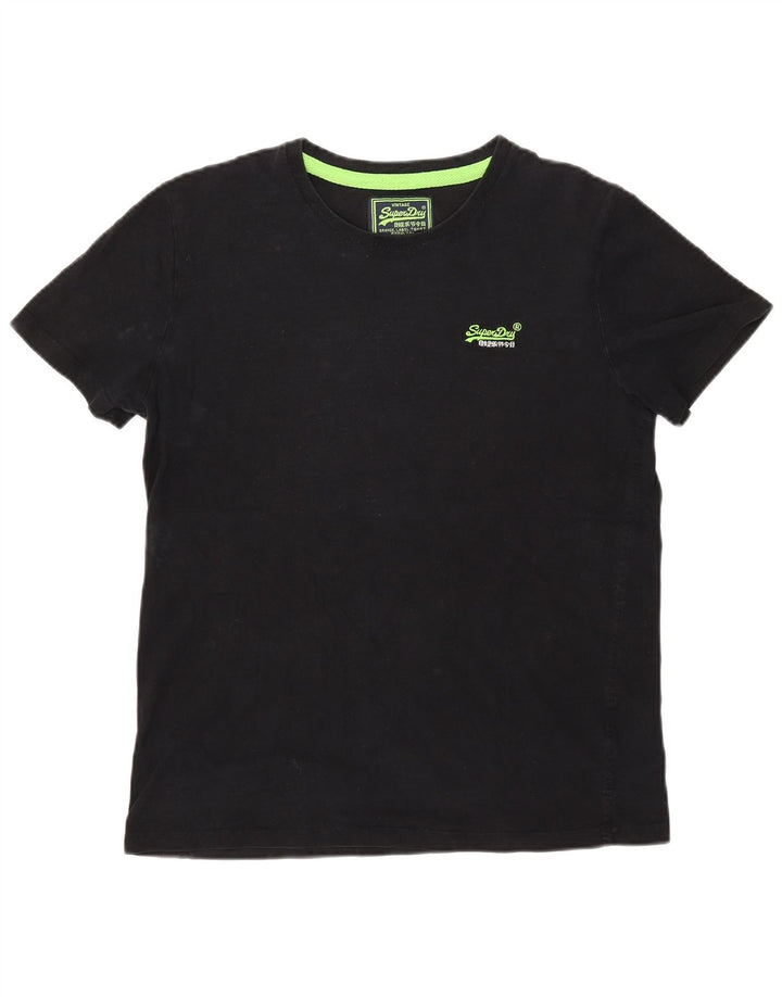 Ανδρικό μπλουζάκι Superdry Top μεγάλο μαύρο βαμβακερό