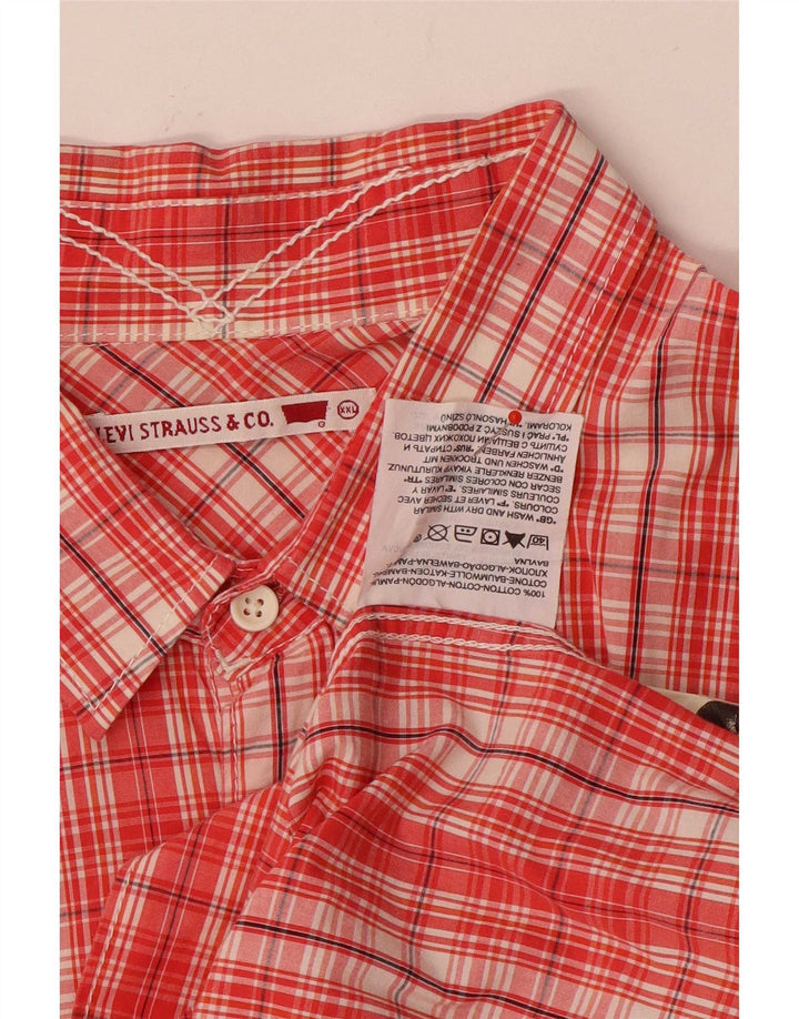 Ανδρικό κοντομάνικο πουκάμισο Denizen Levi's 2XL Red Check Cotton