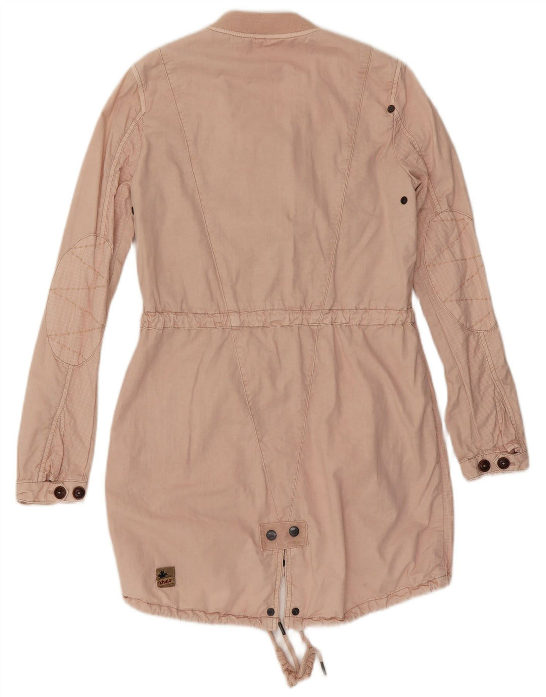 KHUJO Γυναικείο Μπουφάν Parka UK 10 Small Pink Check Cotton