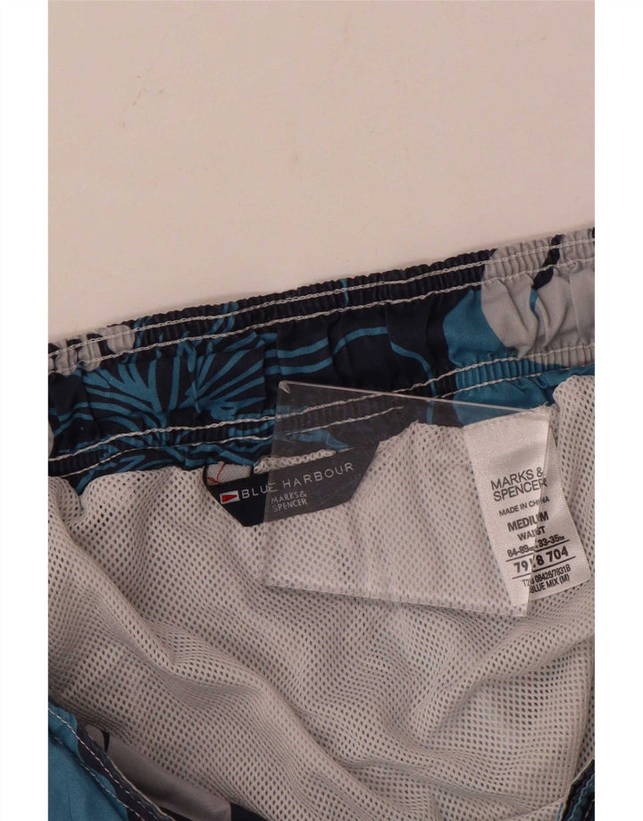 Ανδρικό σορτς κολύμβησης Marks & Spencer, Μπλε Χάρμπορ, Μεσαίο Navy Blue Floral