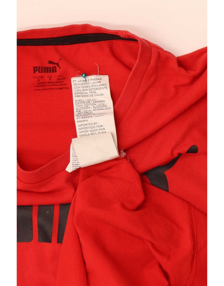 Ανδρικό γραφικό μπλουζάκι Puma, μικρό κόκκινο βαμβακερό