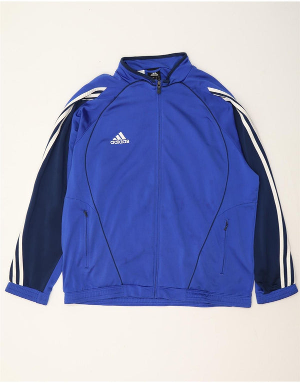 Ανδρική φόρμα Adidas Top Jacket UK 44/46 Large Blue Colorblock Polyester