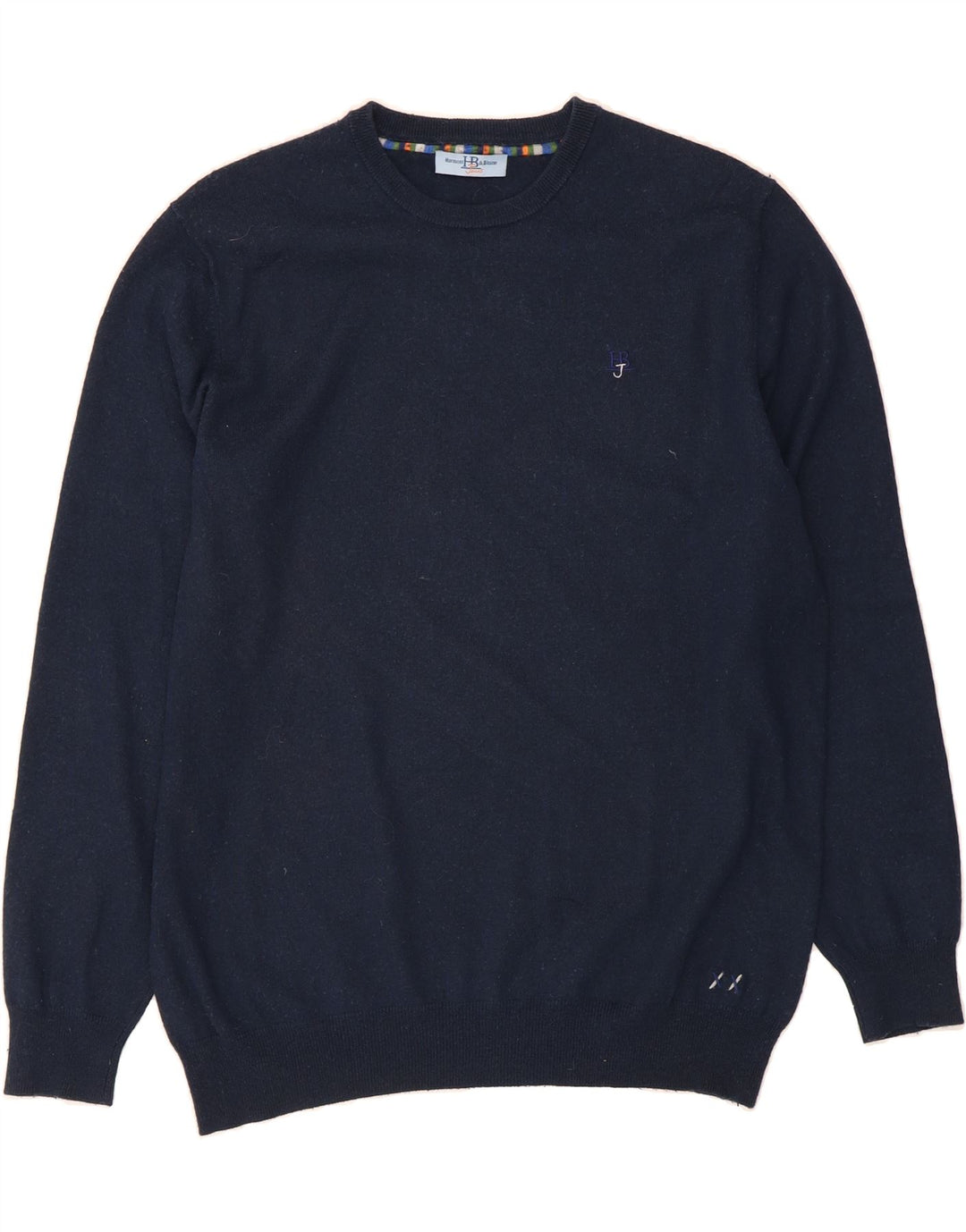 HARMONT & BLAINE Mens Crew Neck Jumper Sweater 2XL Navy Blue Wool Vintage Harmont & Blaine and Second-Hand Harmont & Blaine from Messina Hembry 