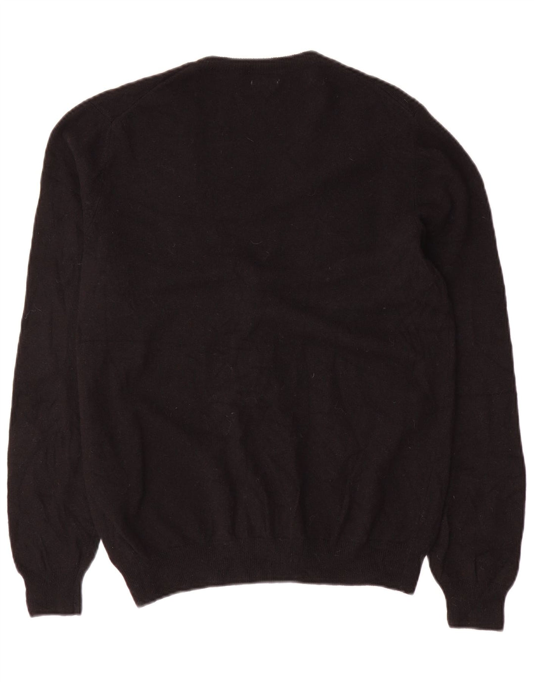 BENETTON Γυναικεία Ζακέτα πουλόβερ UK 18 XL Μαύρο Μαλλί Merino