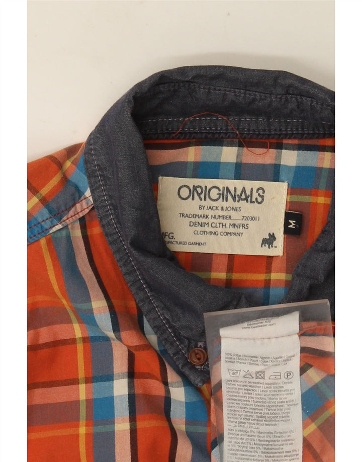 Ανδρικό πουκάμισο JACK & JONES, μεσαίο πορτοκαλί, βαμβακερό