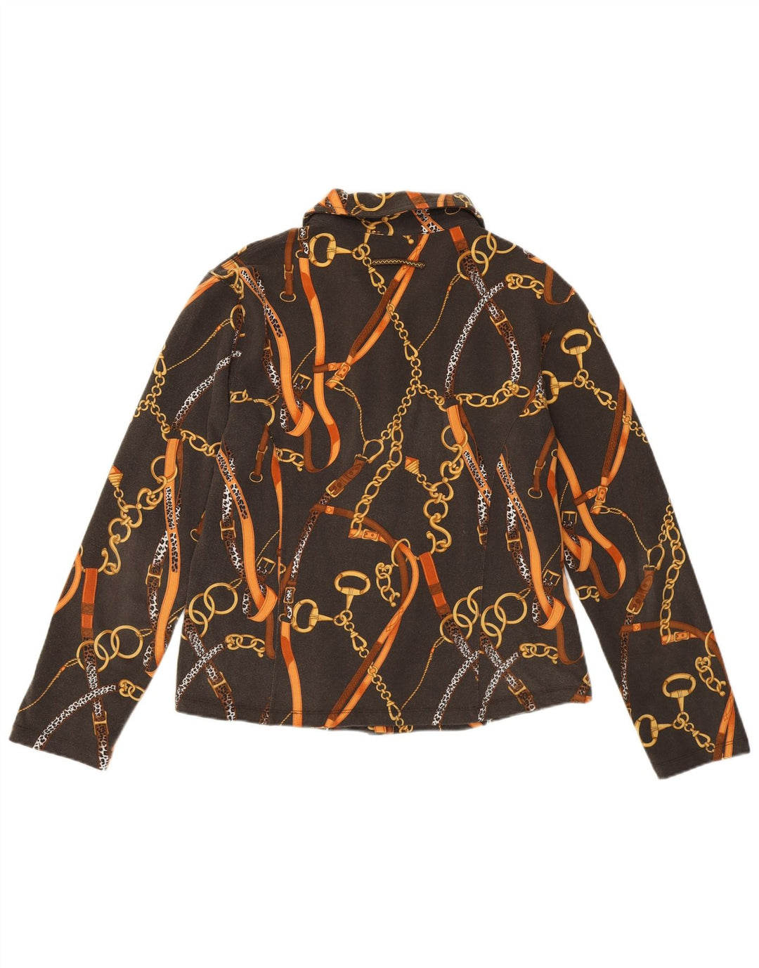 Vintage γυναικείο πουκάμισο UK 14 Μεσαίο γκρι βαμβακερό