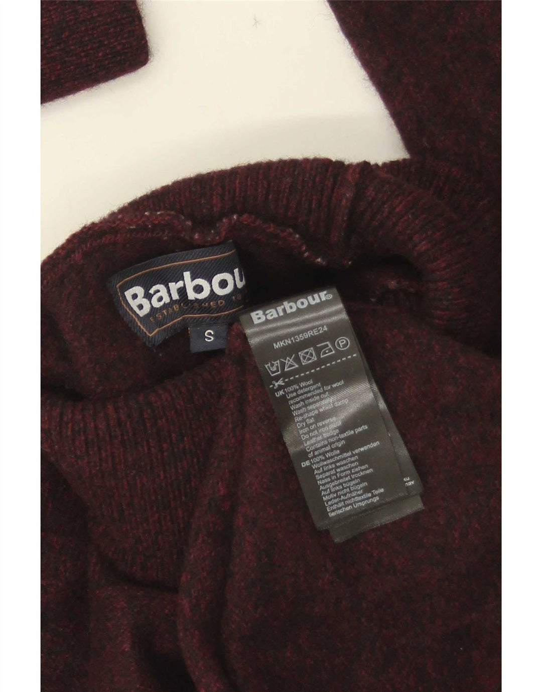 Barbour Γυναικείο πουλόβερ με ρολό λαιμόκοψη UK 10 Μικρό καφέ μαλλί