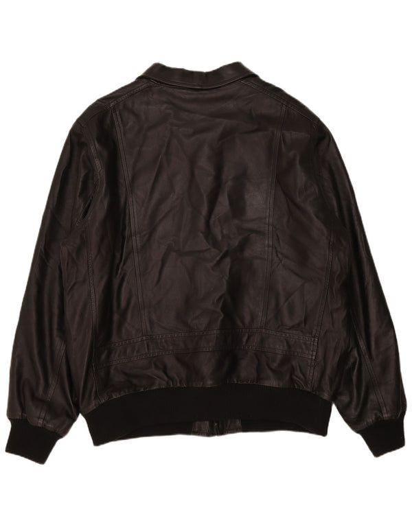 Vintage Ανδρικό Δερμάτινο Μπουφάν UK 42 XL Μαύρο