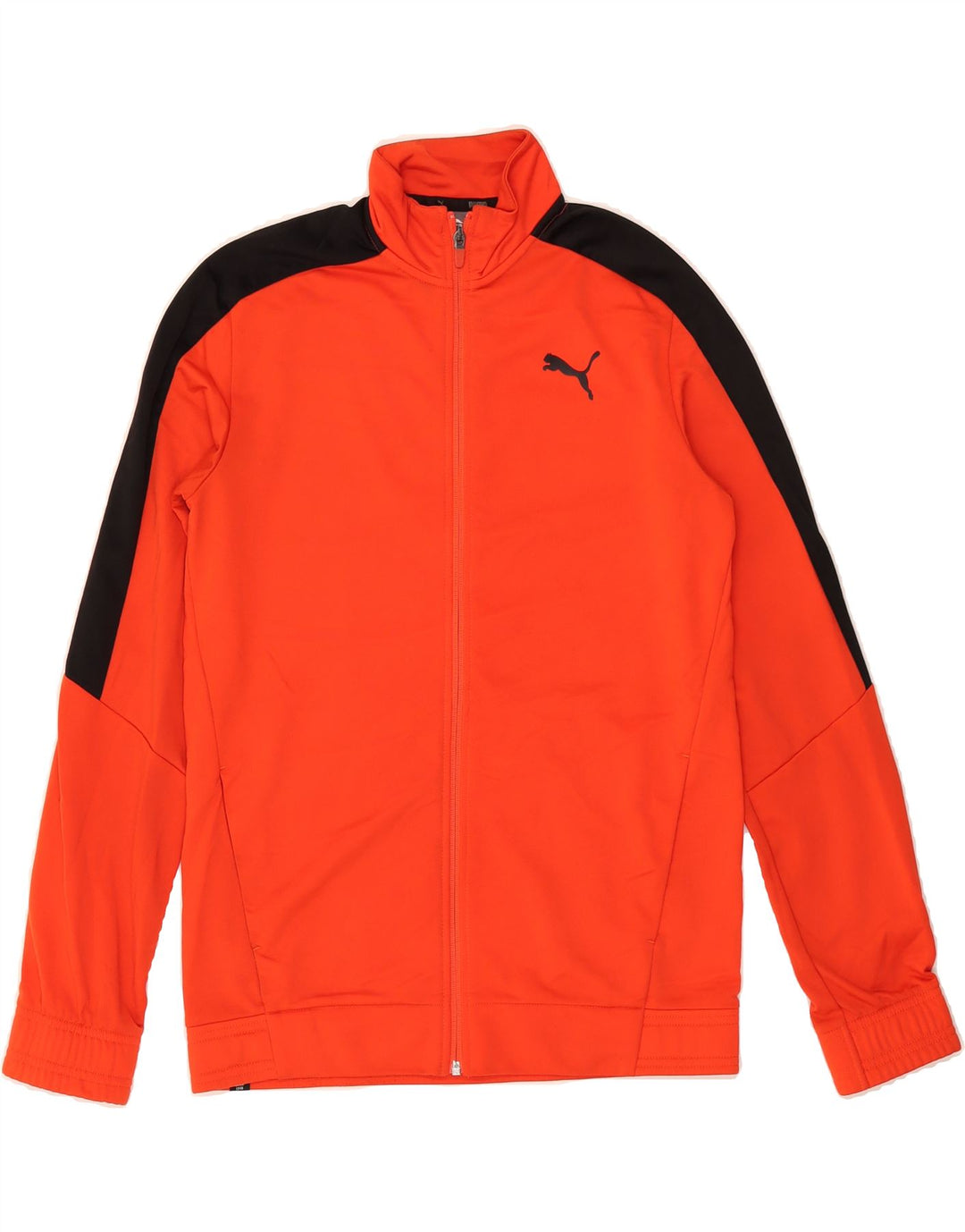 PUMA Boys Tracksuit Top Jacket 15-16 Years Orange Colourblock Polyester Vintage Puma and Second-Hand Puma from Messina Hembry 