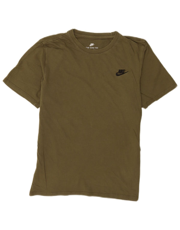 Ανδρικό T-Shirt Nike με κούφωμα, μεσαίο χακί βαμβακερό