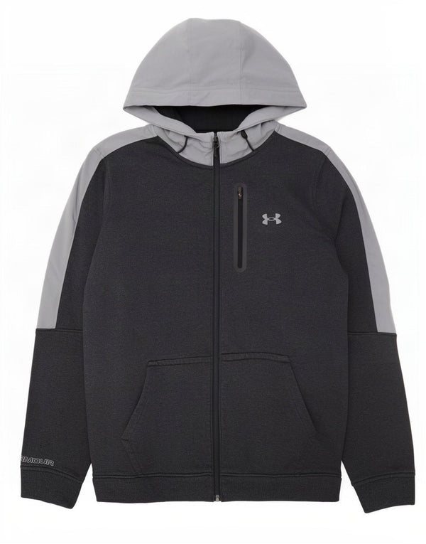 Under Armour Ανδρικό πουλόβερ με φερμουάρ με κουκούλα, μεγάλο μπλε ναυτικό χρώμα, βαμβακερό