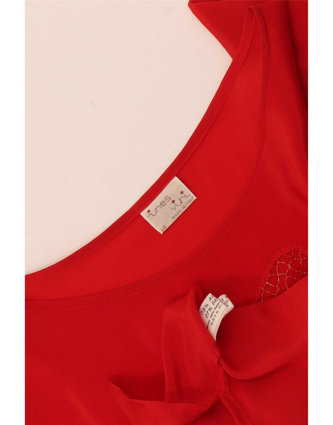 Ines Γυναικεία Μπλούζα Top IT 46 Large Red Floral Acetate