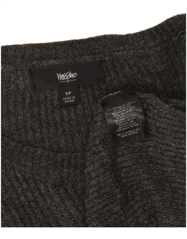 MOSSIMO Γυναικείο πουλόβερ με λαιμόκοψη μεγάλου μεγέθους UK 10 Μικρό γκρι βαμβακερό