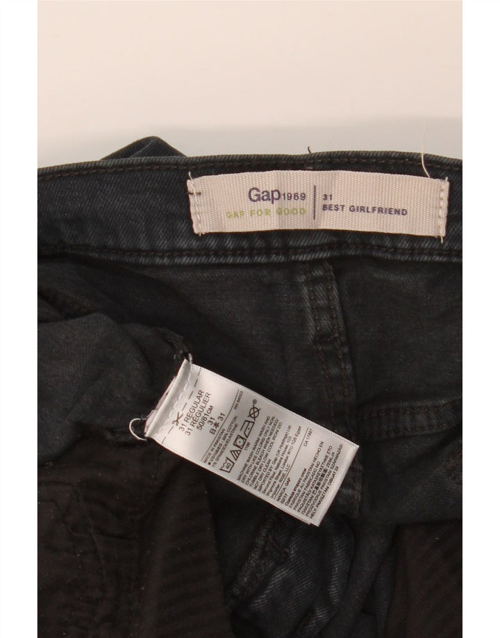 GAP Womens Girlfriend Slim Jeans W31 L27 Μαύρο βαμβακερό