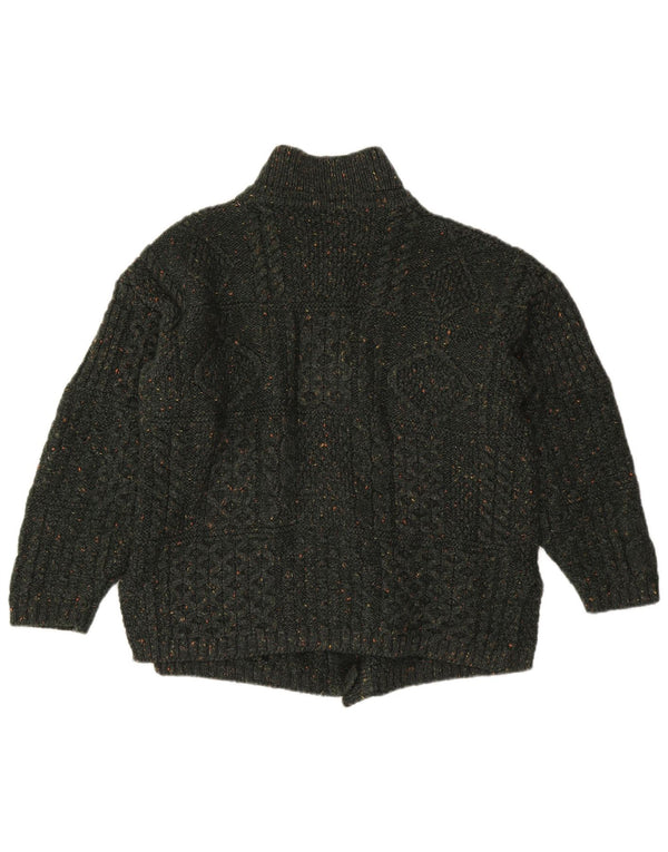 Vintage γυναικείο πουλόβερ UK 16 Large Green Flecked Wool