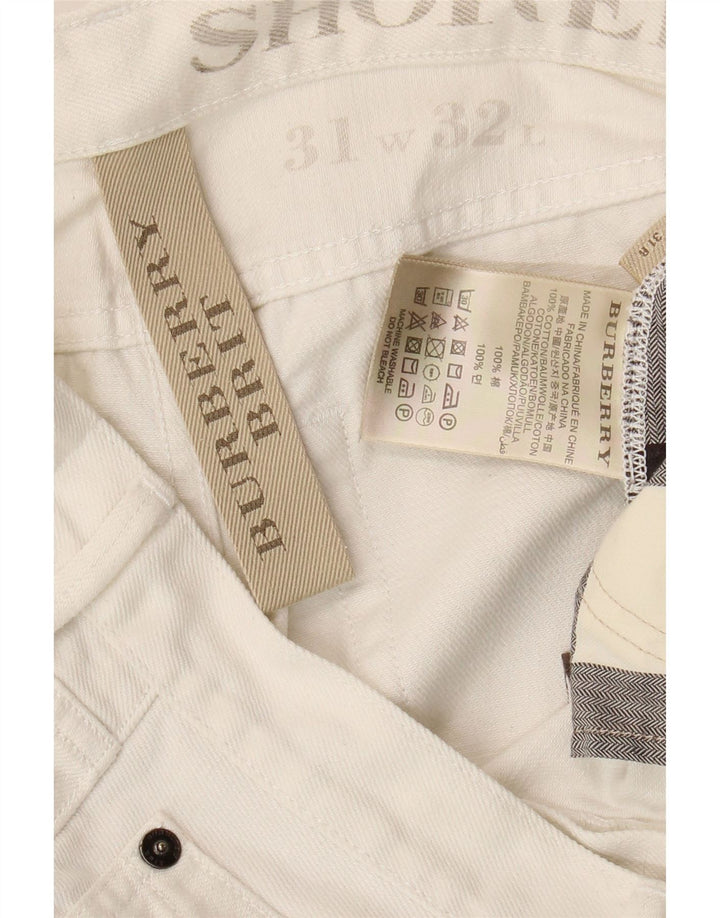 Burberry Ανδρικό Slim Jeans W31 L28 Λευκό βαμβακερό