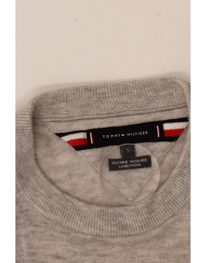 Ανδρικό πουλόβερ με λαιμόκοψη Tommy Hilfiger Small Grey