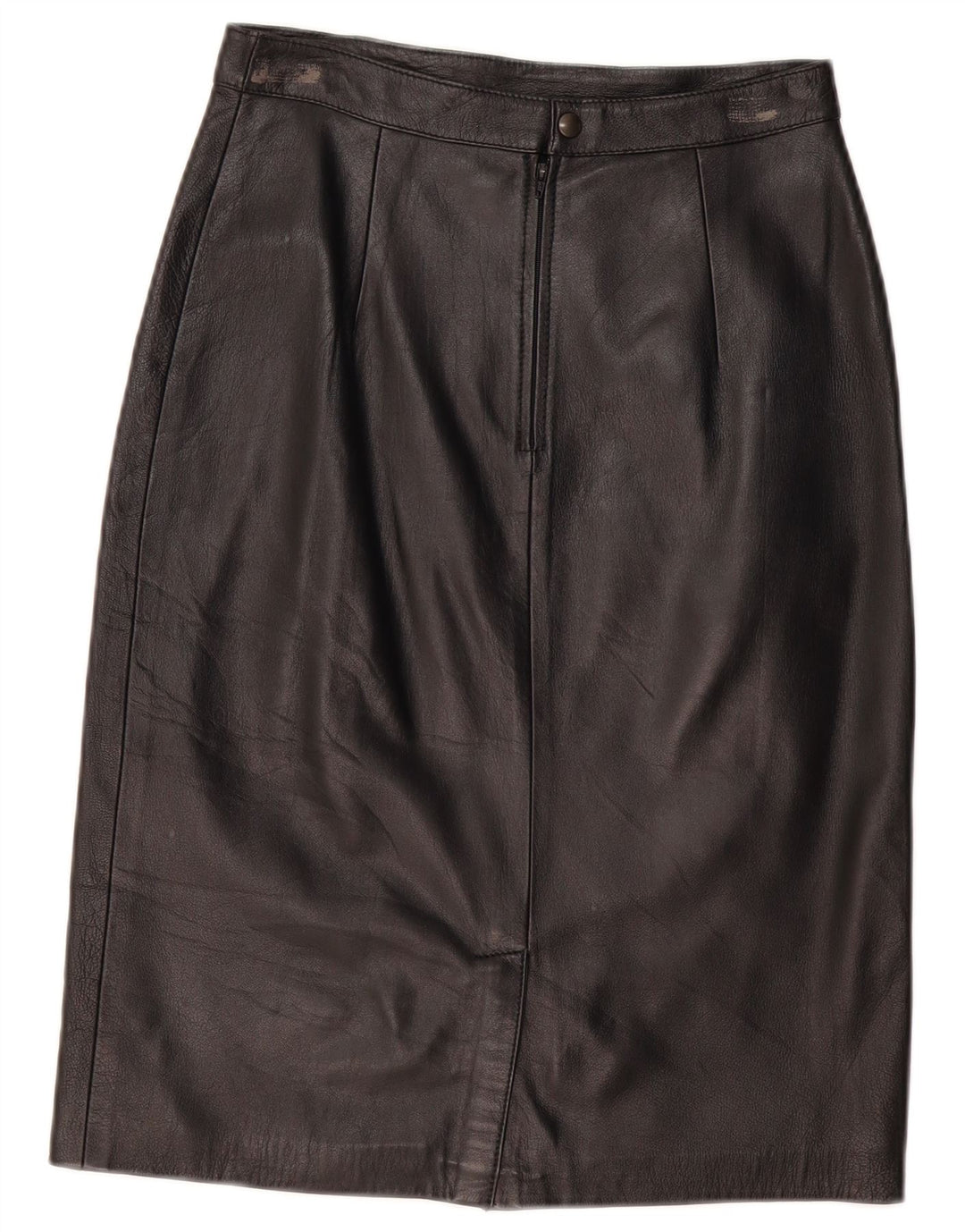 Γυναικεία Δερμάτινη Φούστα VINTAGE IT 44 Medium W28 Μαύρη Δερμάτινη