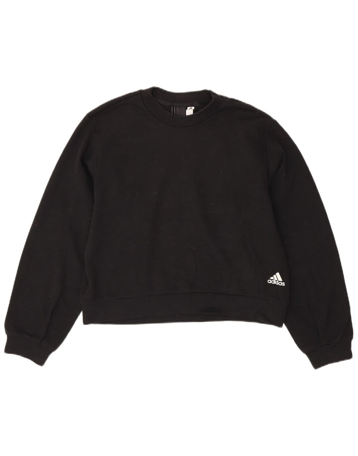 Γυναικεία φούτερ ADIDAS Crop Oversized Jumper UK 8/10 Small Black