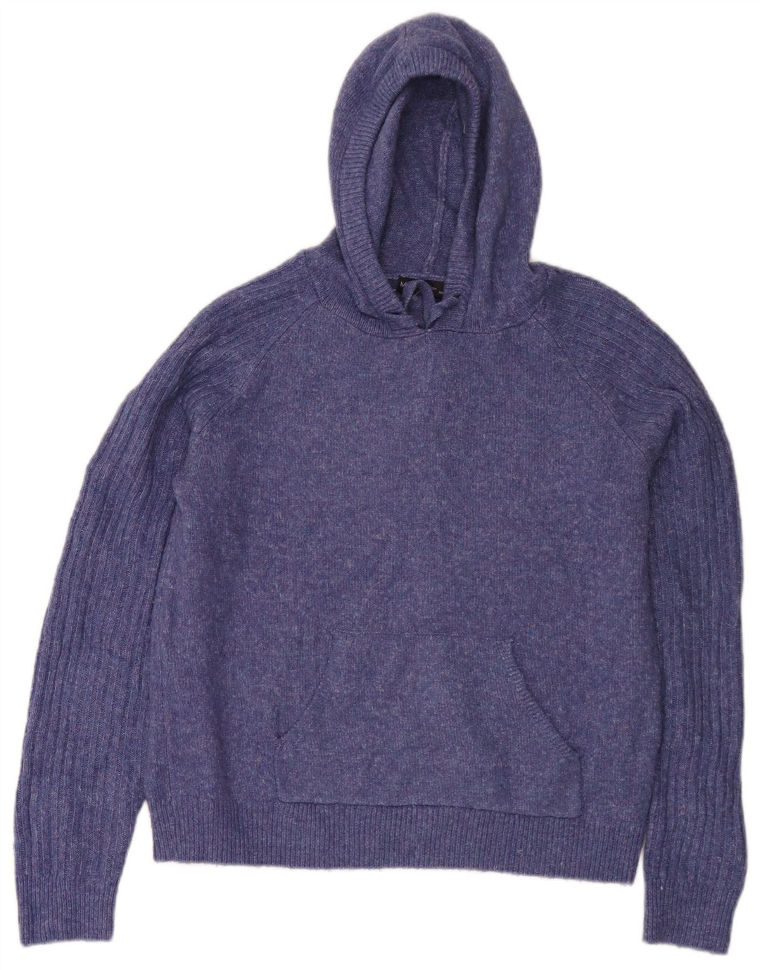 Marks & Spencer Γυναικείο πουλόβερ με κουκούλα UK 14 Medium Blue Flecked