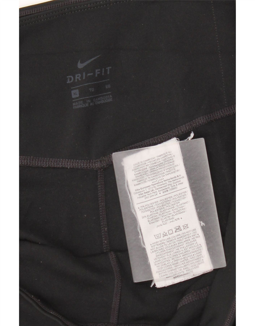 Γυναικείο κολάν Nike Dri Fit Crop UK 18 XL Μαύρο πολυεστέρα