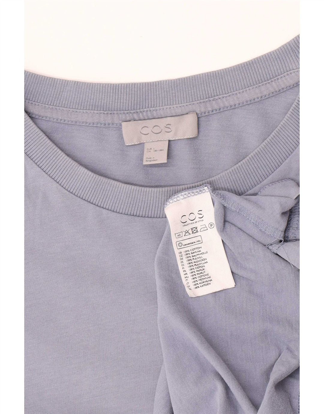 Ανδρικό T-Shirt Cos Top μεγάλο μπλε βαμβακερό