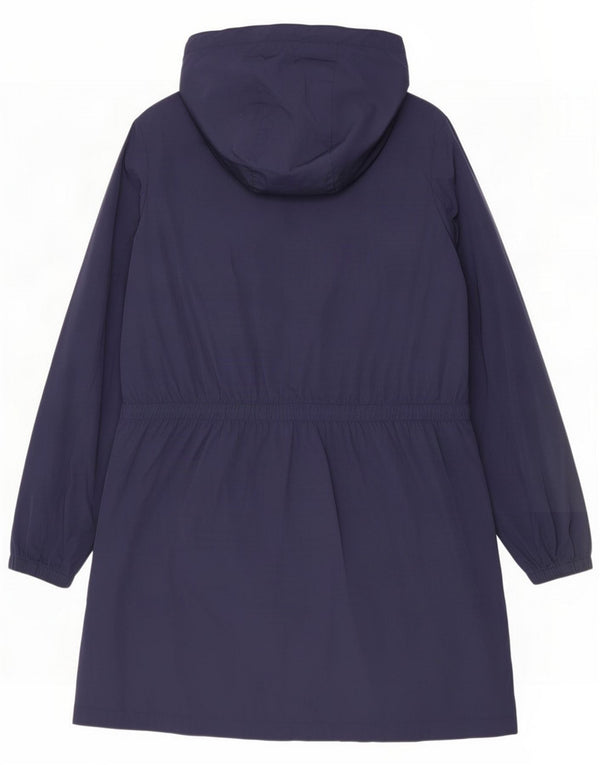 Reiss Womens Hooded Parka Jacket UK 8 Small Navy Blue Polyester