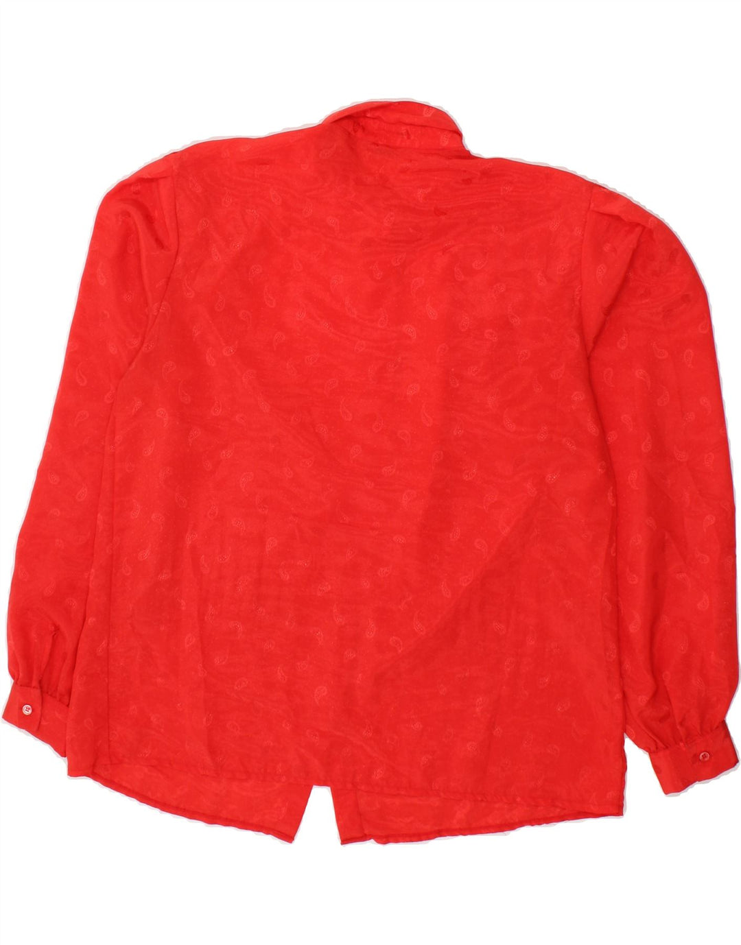 VINTAGE Womens Shirt Blouse IT 48 XL Red Paisley Polyester Vintage Vintage and Second-Hand Vintage from Messina Hembry 
