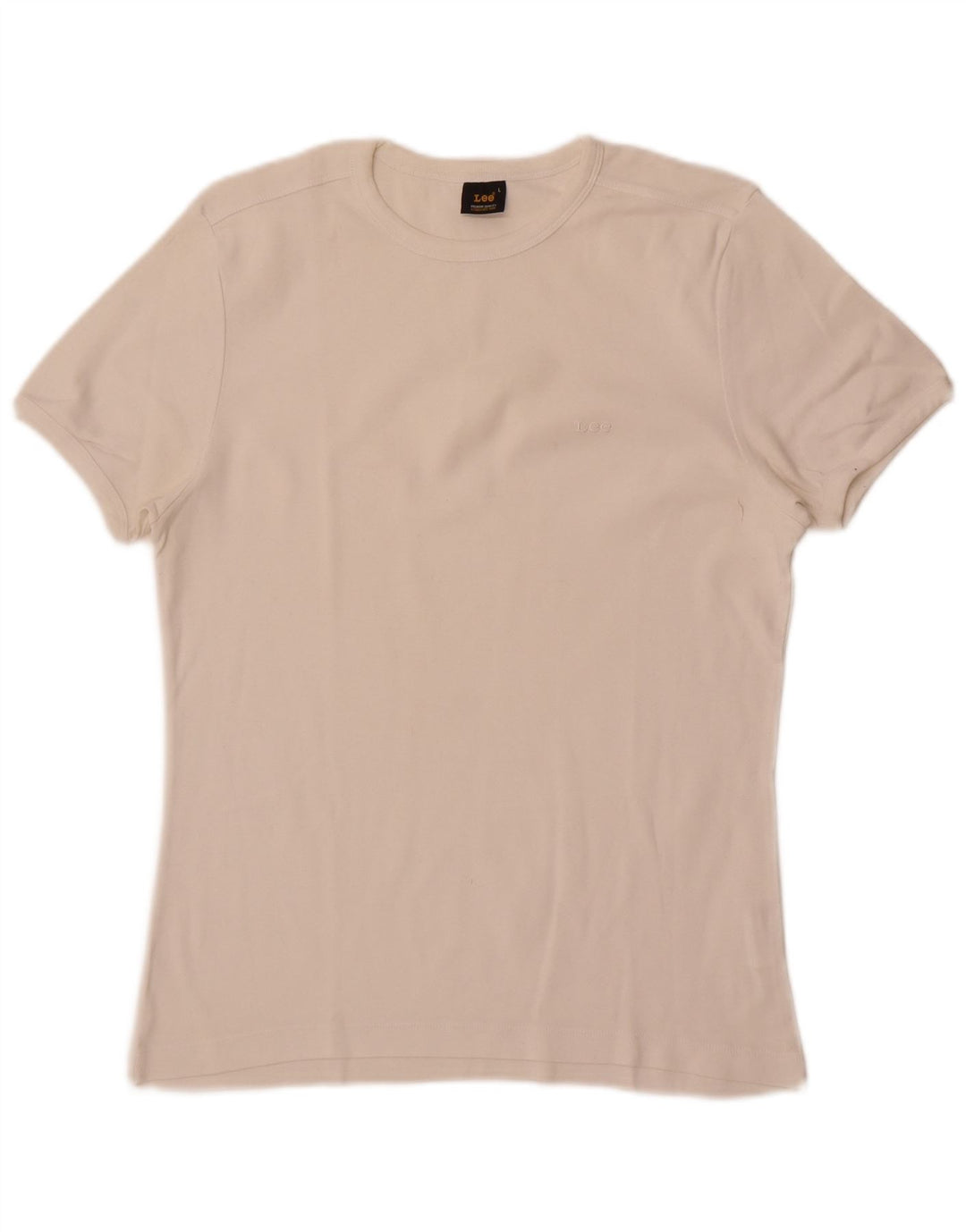 Lee Γυναικείο T-Shirt Top UK 14 μεγάλο λευκό βαμβακερό