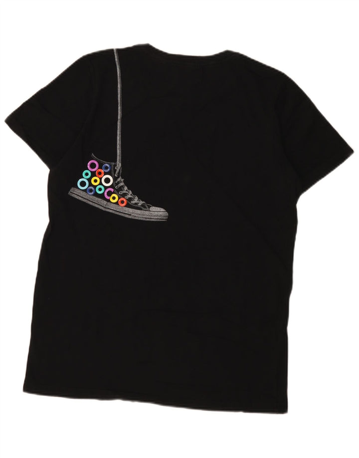 Ανδρικό γραφικό T-Shirt Converse Top Μεσαίο μαύρο βαμβακερό