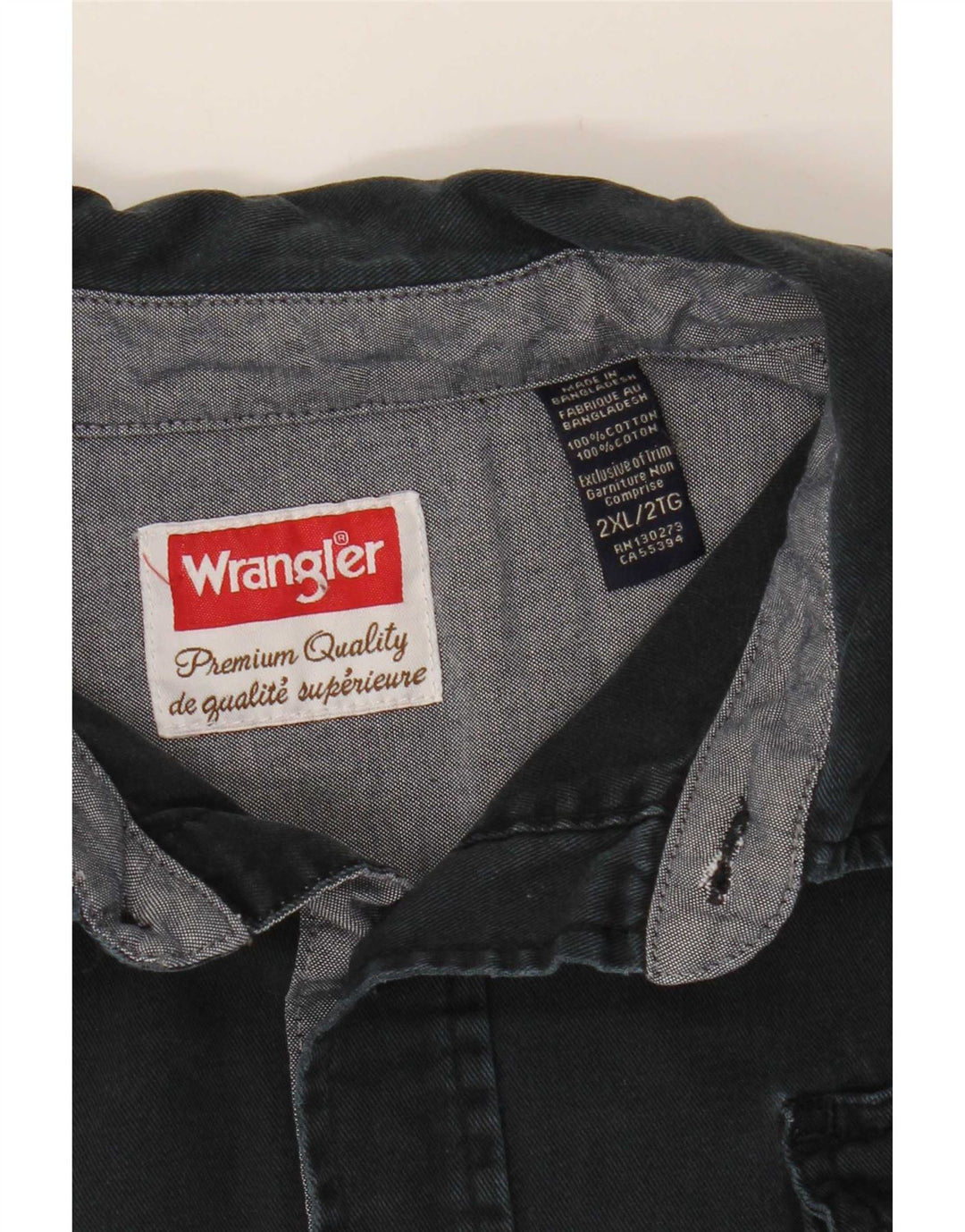 Ανδρικό πουκάμισο Wrangler 2XL Navy Blue Cotton