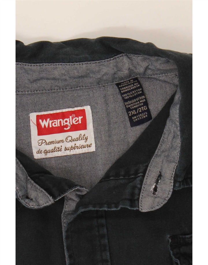 Ανδρικό πουκάμισο Wrangler 2XL Navy Blue Cotton