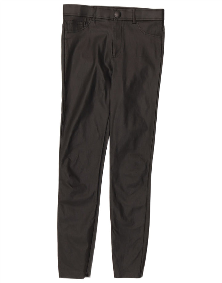 Zara Γυναικείο κολάν από συνθετικό δέρμα Medium W28 L28 Μαύρο