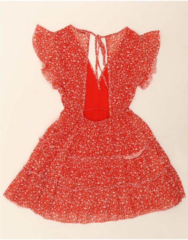 NEW COLLECTION Womens A-Line Dress UK 8 Small Red Floral Polyester Vintage New Collection and Second-Hand New Collection from Messina Hembry 
