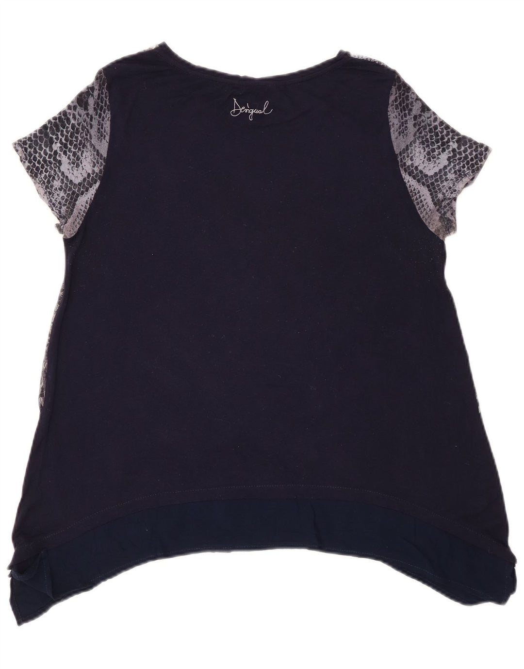 Γυναικείο Desigual Graphic Tunic Top UK 14 Medium Navy Blue Floral