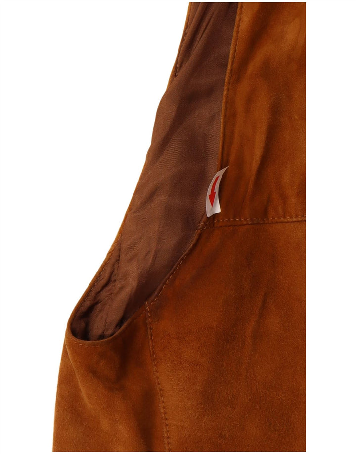 Vintage Ανδρικό Suede Gilet UK 40 Large Brown
