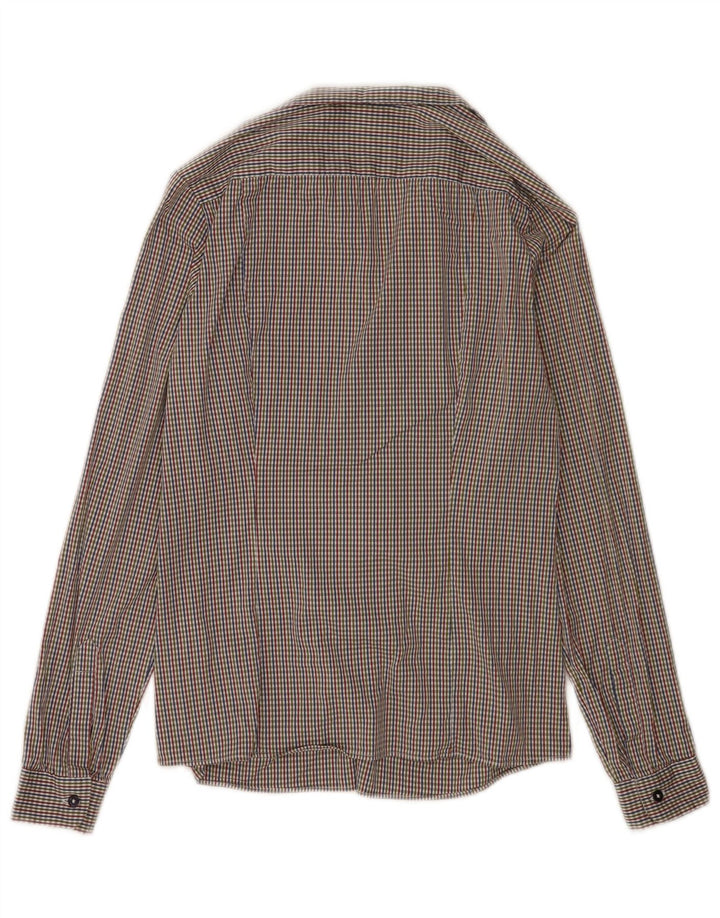 Trussardi Jeans Γυναικεία βολάν μπλούζα Μπροστινή Τοπ UK 6 XS Πολύχρωμη