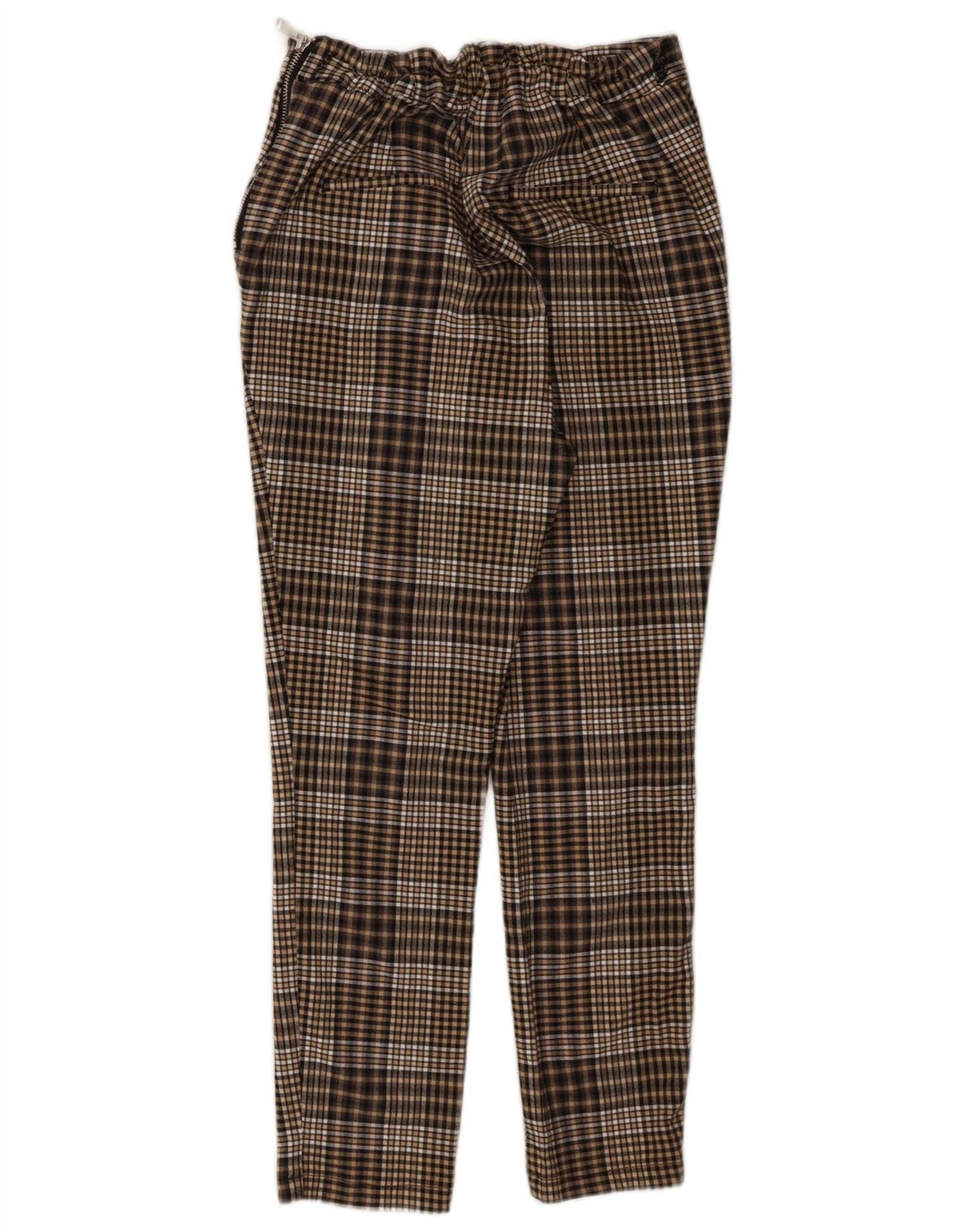 Zara Γυναικείο Cropped Παντελόνι Large W30 L24 Brown Check