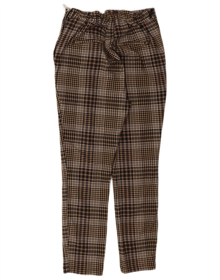 Zara Γυναικείο Cropped Παντελόνι Large W30 L24 Brown Check