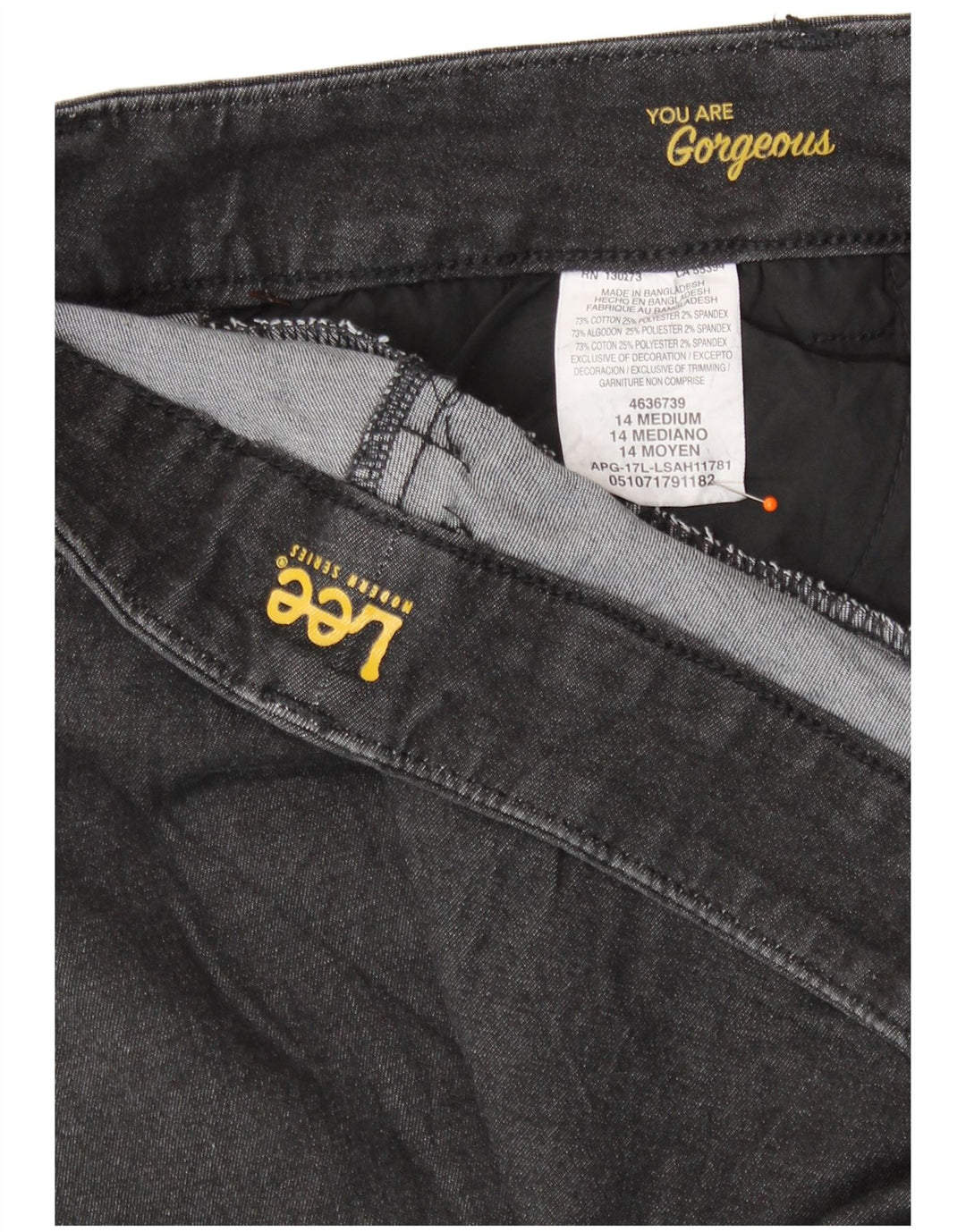 Γυναικεία μοντέρνα σειρά ίσιο casual παντελόνι US 14 XL W36 L31 Μαύρο