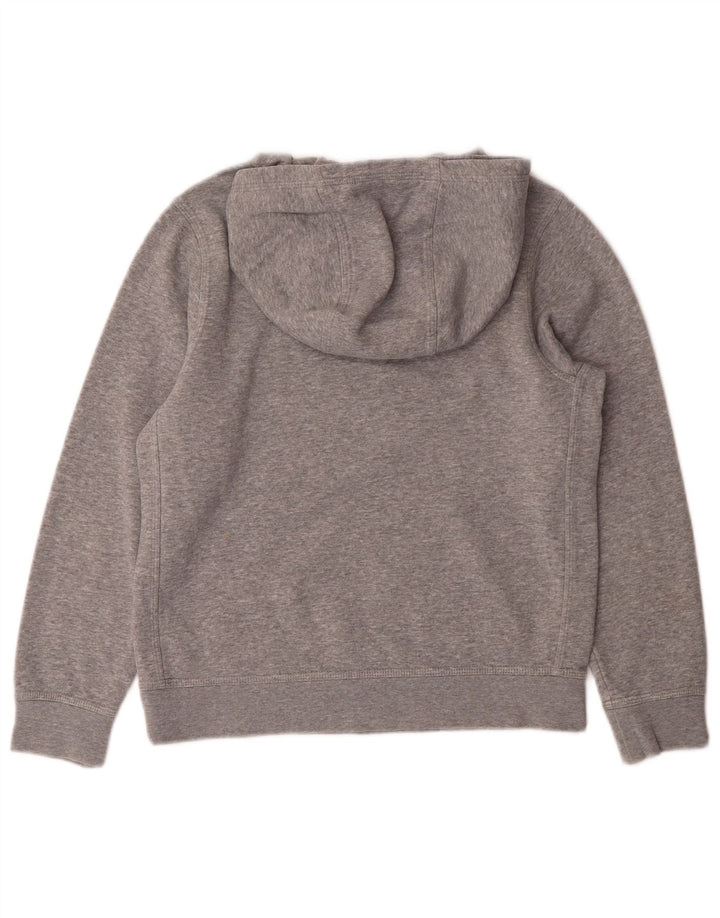 NIKE Boys Hoodie Jumper 10-11 Years Medium Grey Cotton