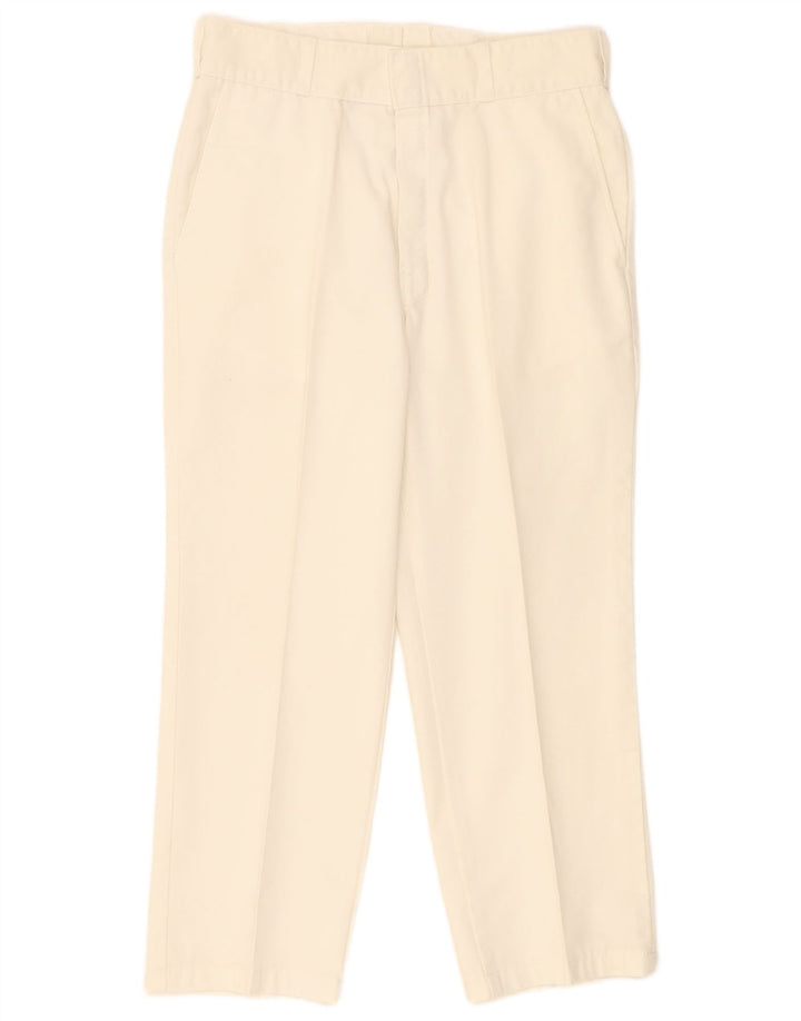 Dickies Γυναικείο ίσιο παντελόνι Chino W34 L26 Λευκό πολυεστέρα