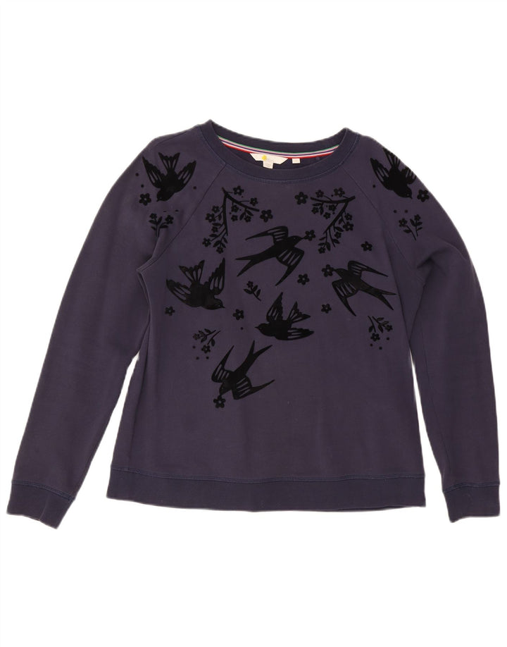 Γυναικείο φούτερ με αφηρημένο σχέδιο Boden Jumper UK 14 Medium Navy Blue