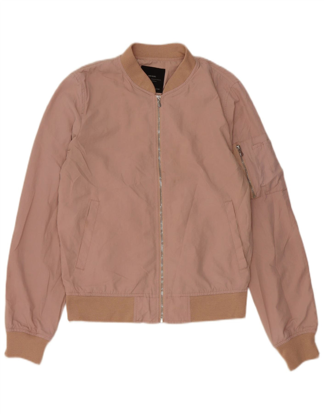 Zara Γυναικείο Oversized Bomber Jacket UK 6 XS Pink Polyester