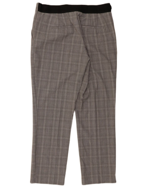 Zara Γυναικείο Slim παντελόνι Chino μεγάλο W30 L27 Grey Check Polyester