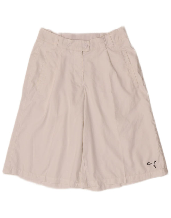 Puma Womens Loose Fit Bermuda Shorts UK 10 Small W27 White Polyester