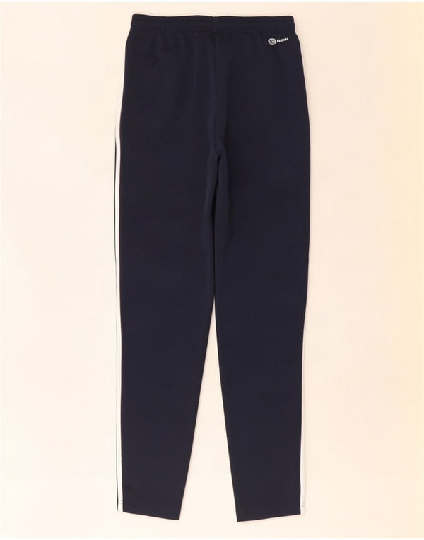Adidas Girls Trackssuit Trousers 13-14 Years Navy Blue Polyester