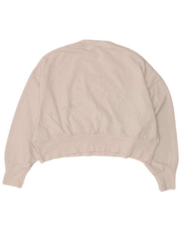 Γυναικείο φούτερ Nike Crop Oversized Jumper UK 6 XS Λευκό βαμβακερό